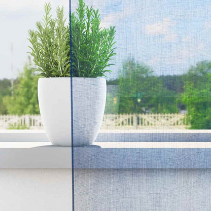 Tende in Voile con Tasche per Aste 2 pz Blu Reale