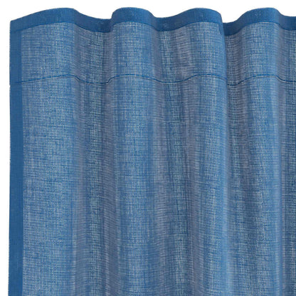 Tende in Voile con Tasche per Aste 2 pz Blu Reale