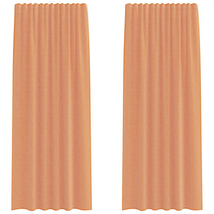 Tende in Voile con Tasche per Aste 2 pz Terracotta
