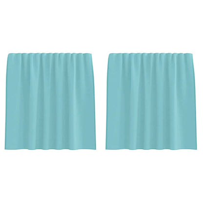 Tende in Voile con Tasche per Aste 2 pz Turchese