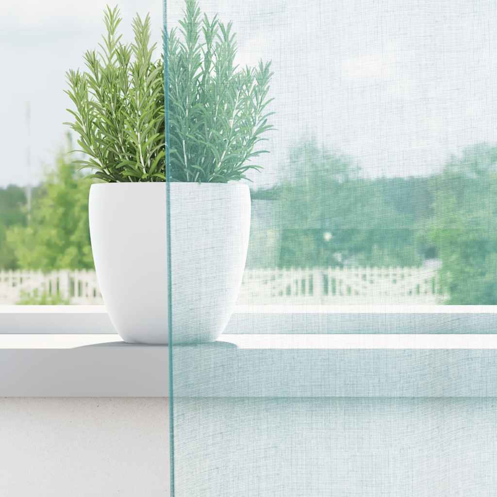 Tende in Voile con Tasche per Aste 2 pz Turchese