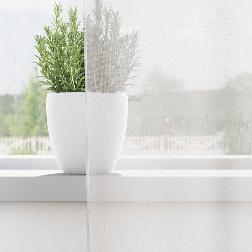 Tende in Voile con Tasche per Aste 2 pz Bianco