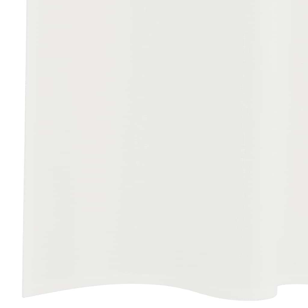 Tende in Voile con Tasche per Aste 2 pz Bianco