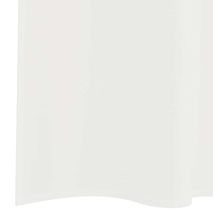 Tende in Voile con Tasche per Aste 2 pz Bianco