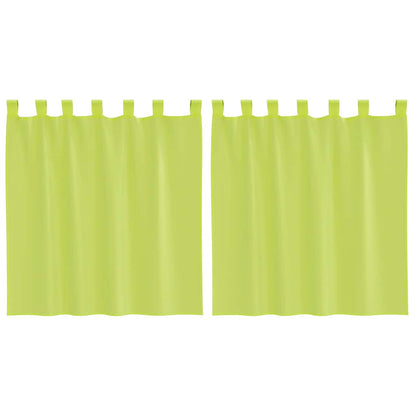 Tende in Voile con Linguetta 2 pz Verde Mela
