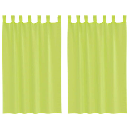 Tende in Voile con Linguetta 2 pz Verde Mela