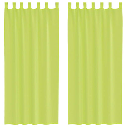 Tende in Voile con Linguetta 2 pz Verde Mela