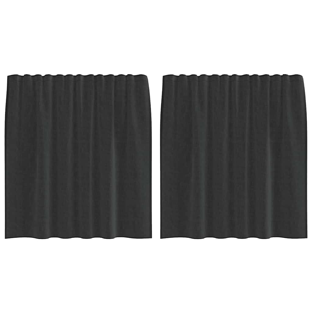 Tende in Voile con Linguetta 2 pz Nero