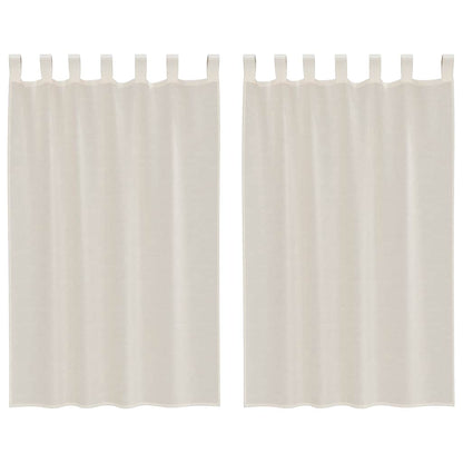 Tende in Voile con Linguetta 2 pz Crema