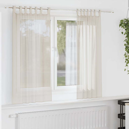 Tende in Voile con Linguetta 2 pz Crema