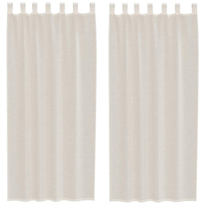 Tende in Voile con Linguetta 2 pz Crema