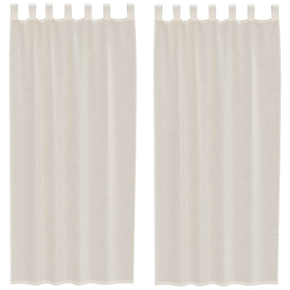 Tende in Voile con Linguetta 2 pz Crema