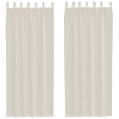 Tende in Voile con Linguetta 2 pz Crema