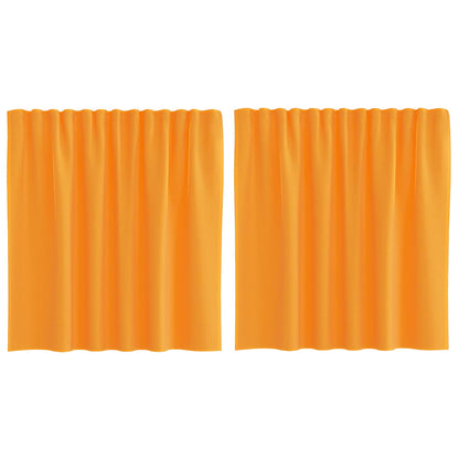 Tende in Voile con Passanti 2 pz Arancio 140x140 cm