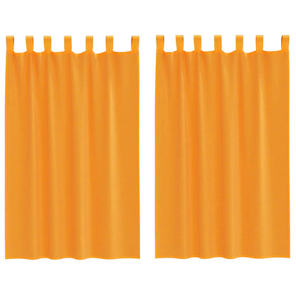 Tende in Voile con Passanti 2 pz Arancio 140x175 cm