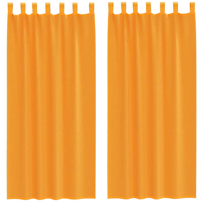 Tende in Voile con Passanti 2 pz Arancio 140x225 cm