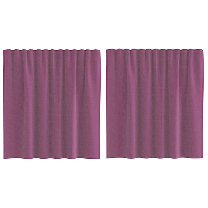 Tende in Voile con Passanti 2 pz Viola 140x140 cm