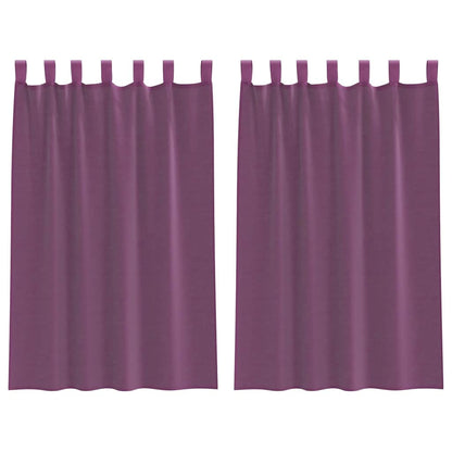 Tende in Voile con Passanti 2 pz Viola 140x175 cm