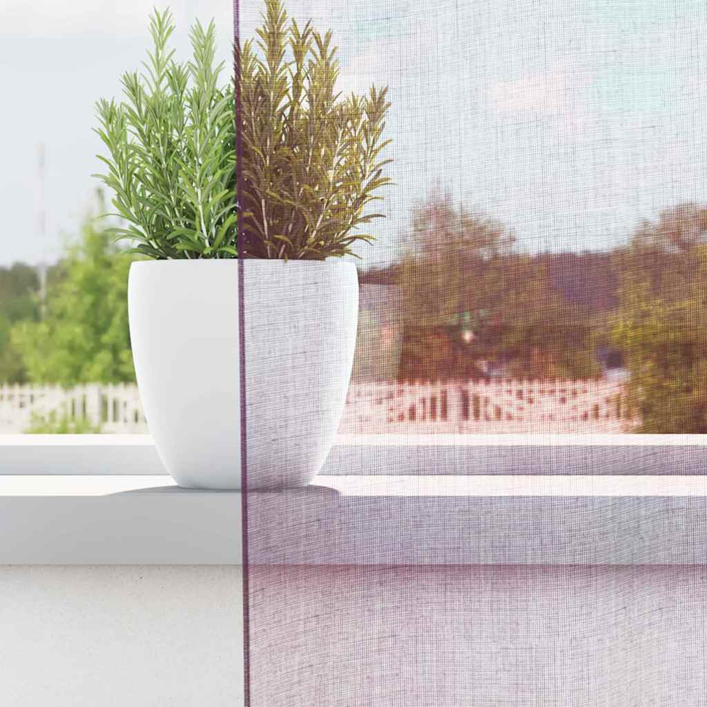 Tende in Voile con Passanti 2 pz Viola 140x245 cm