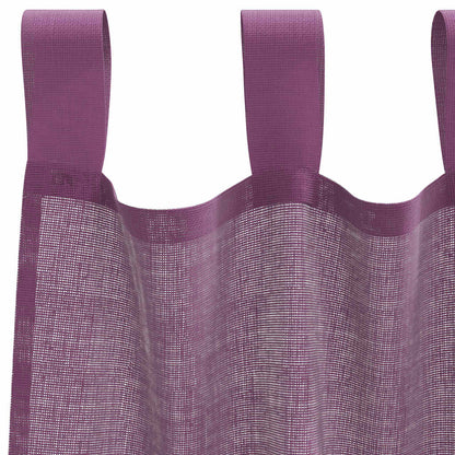 Tende in Voile con Passanti 2 pz Viola 140x245 cm