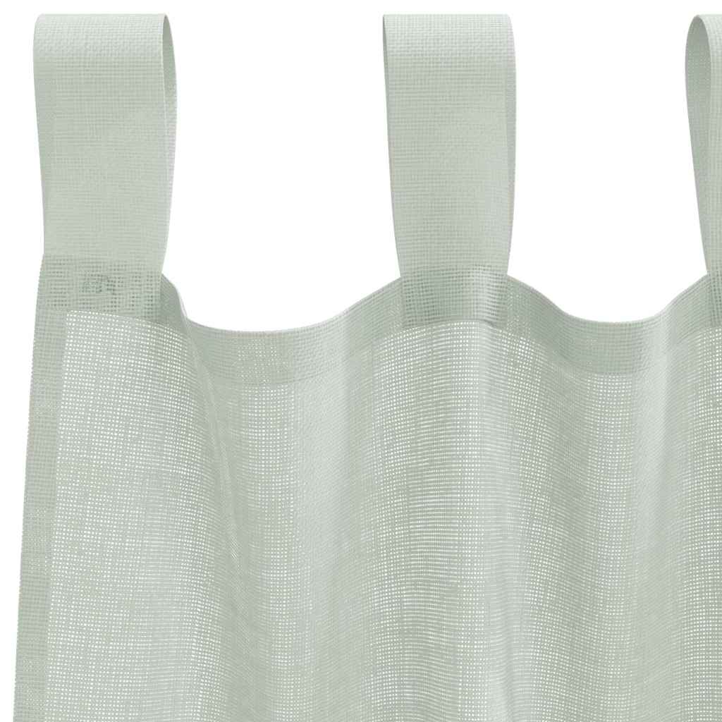 Tende in Voile con Passanti 2 pz Grigio Chiaro 140x175 cm