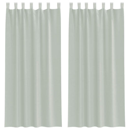 Tende in Voile con Passanti 2 pz Grigio Chiaro 140x225 cm