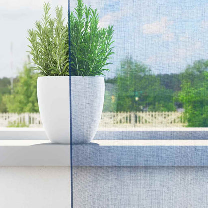 Tende in Voile con Passanti 2 pz Blu Reale 140x175 cm