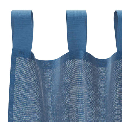Tende in Voile con Passanti 2 pz Blu Reale 140x175 cm