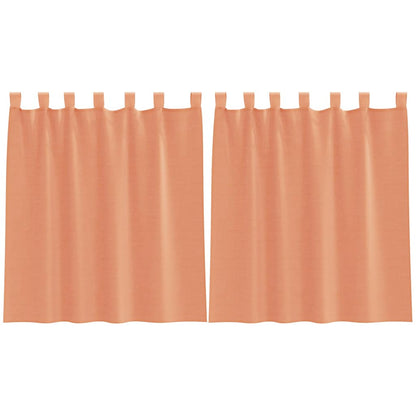 Tende in Voile con Passanti 2 pz Terracotta 140x140 cm