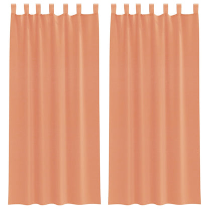 Tende in Voile con Passanti 2 pz Terracotta 140x245 cm