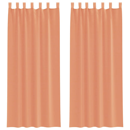 Tende in Voile con Passanti 2 pz Terracotta 140x260 cm