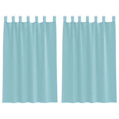 Tende in Voile con Passanti 2 pz Turchese 140x175 cm