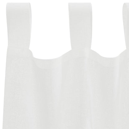 Tende in Voile con Passanti 2 pz Bianco 140x140 cm