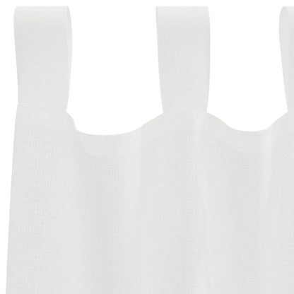 Tende in Voile con Passanti 2 pz Bianco 140x175 cm
