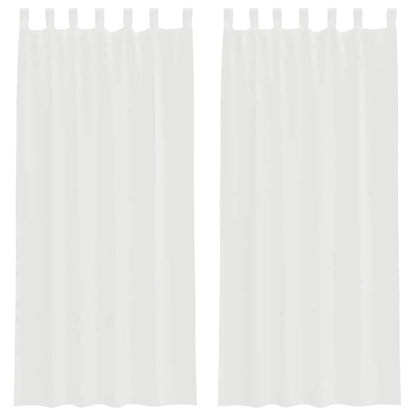 Tende in Voile con Passanti 2 pz Bianco 140x245 cm