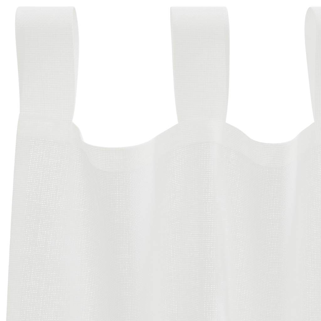 Tende in Voile con Passanti 2 pz Bianco 140x245 cm