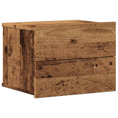 Comodino a Muro Legno Antico 40x32x30 cm