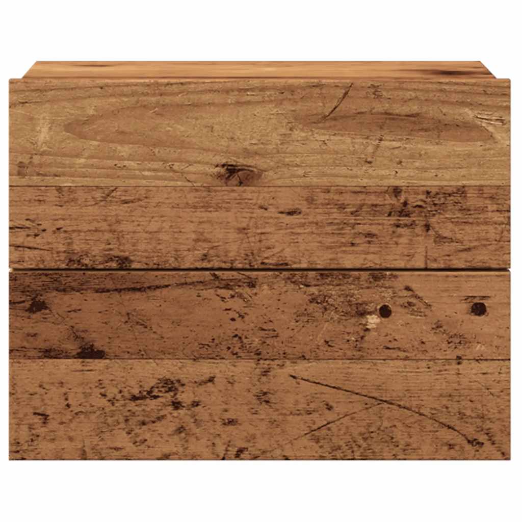 Comodino a Muro Legno Antico 40x32x30 cm
