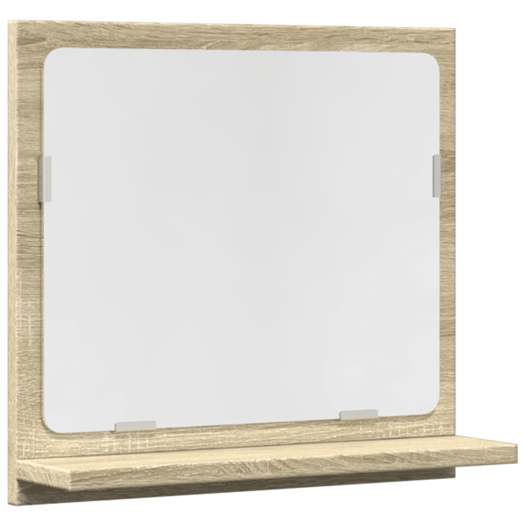 Mobile Bagno con Specchio Rovere Sonoma 40x11x37 cm Truciolato