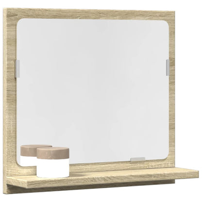Mobile Bagno con Specchio Rovere Sonoma 40x11x37 cm Truciolato
