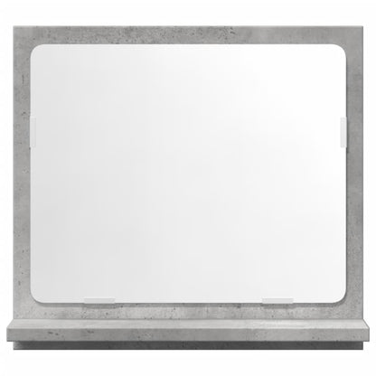 Mobile Bagno con Specchio Grigio Cemento 40x11x37 cm Truciolato