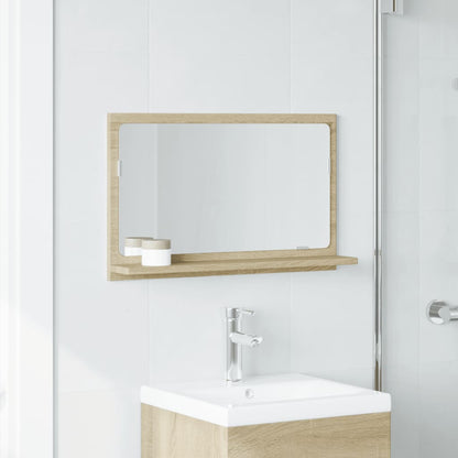 Mobile Bagno con Specchio Rovere Sonoma 60x11x37 cm Truciolato