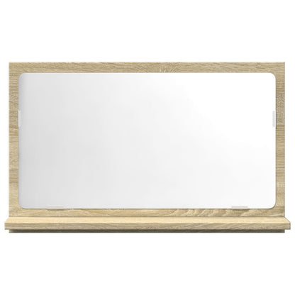 Mobile Bagno con Specchio Rovere Sonoma 60x11x37 cm Truciolato