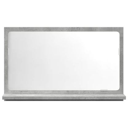 Mobile Bagno con Specchio Grigio Cemento 60x11x37 cm Truciolato