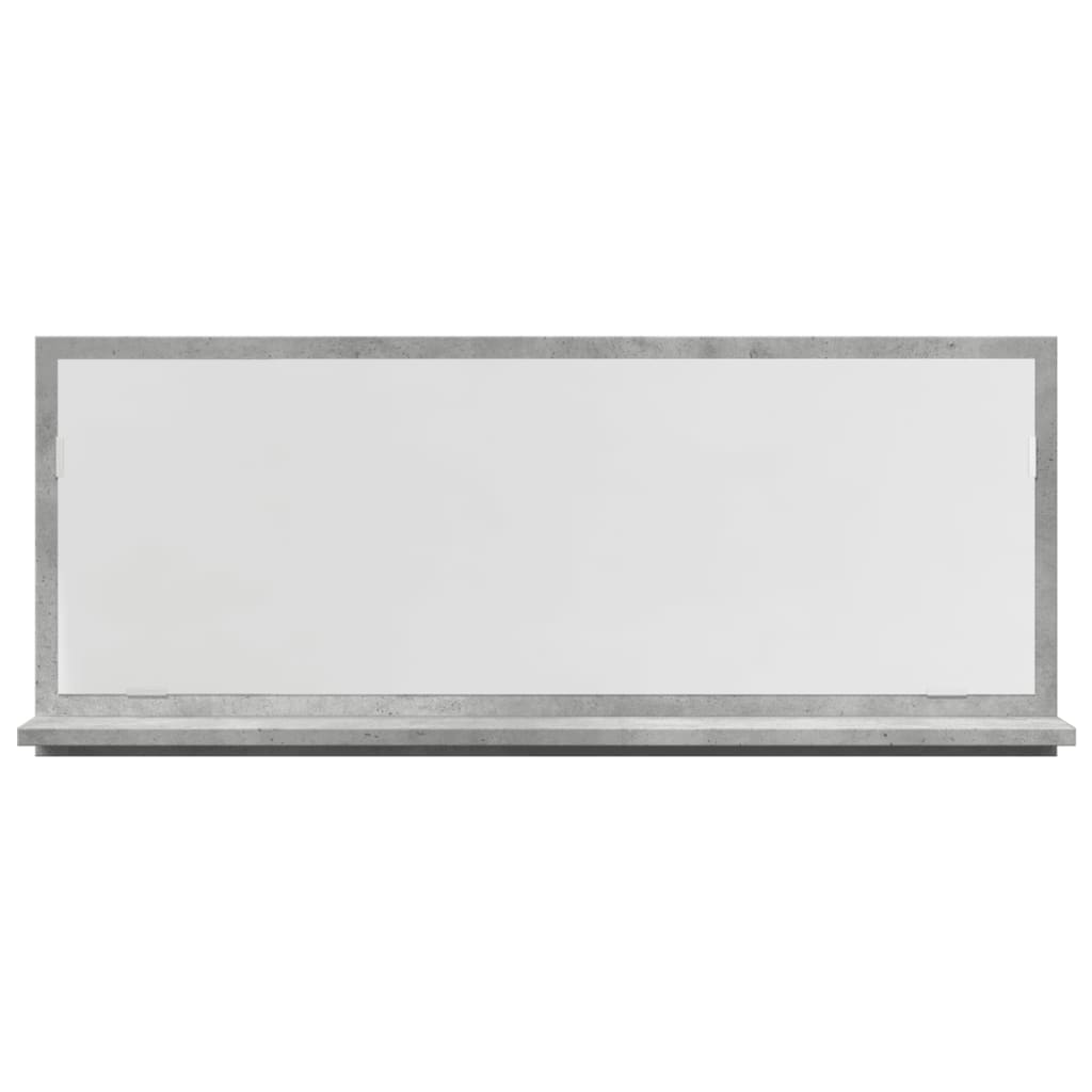Mobile Bagno con Specchio Grigio Cemento 90x11x37 cm Truciolato