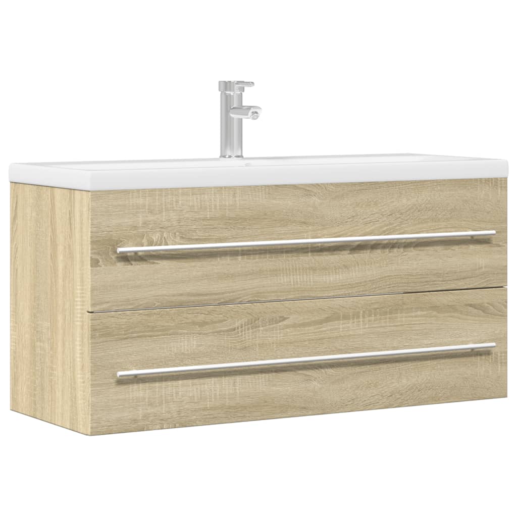 Mobile Lavabo Rovere Sonoma 100x38,5x48 cm in Legno Multistrato