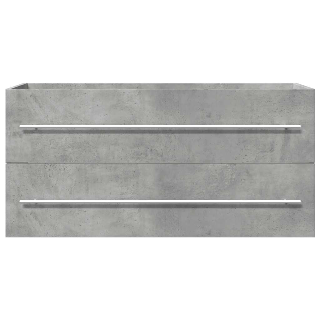 Mobile Lavabo Grigio Cemento 100x38,5x48cm in Legno Multistrato
