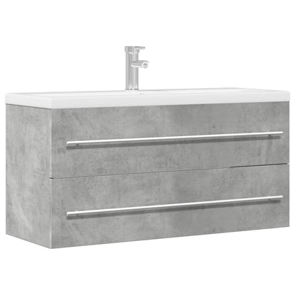 Mobile Lavabo Grigio Cemento 100x38,5x48cm in Legno Multistrato