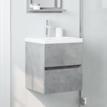 Mobile Lavabo Grigio Cemento 41x38,5x45 cm in Legno Multistrato