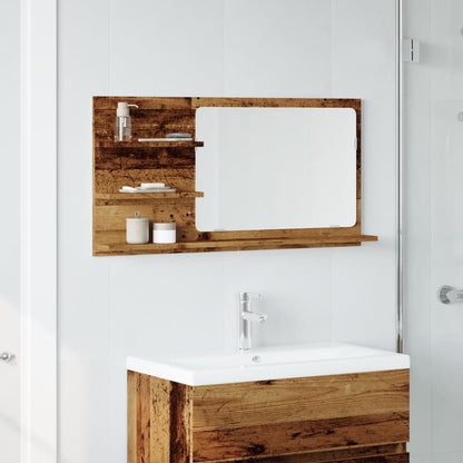 Mobile da Bagno Legno Antico 90x11x45 cm in Truciolato